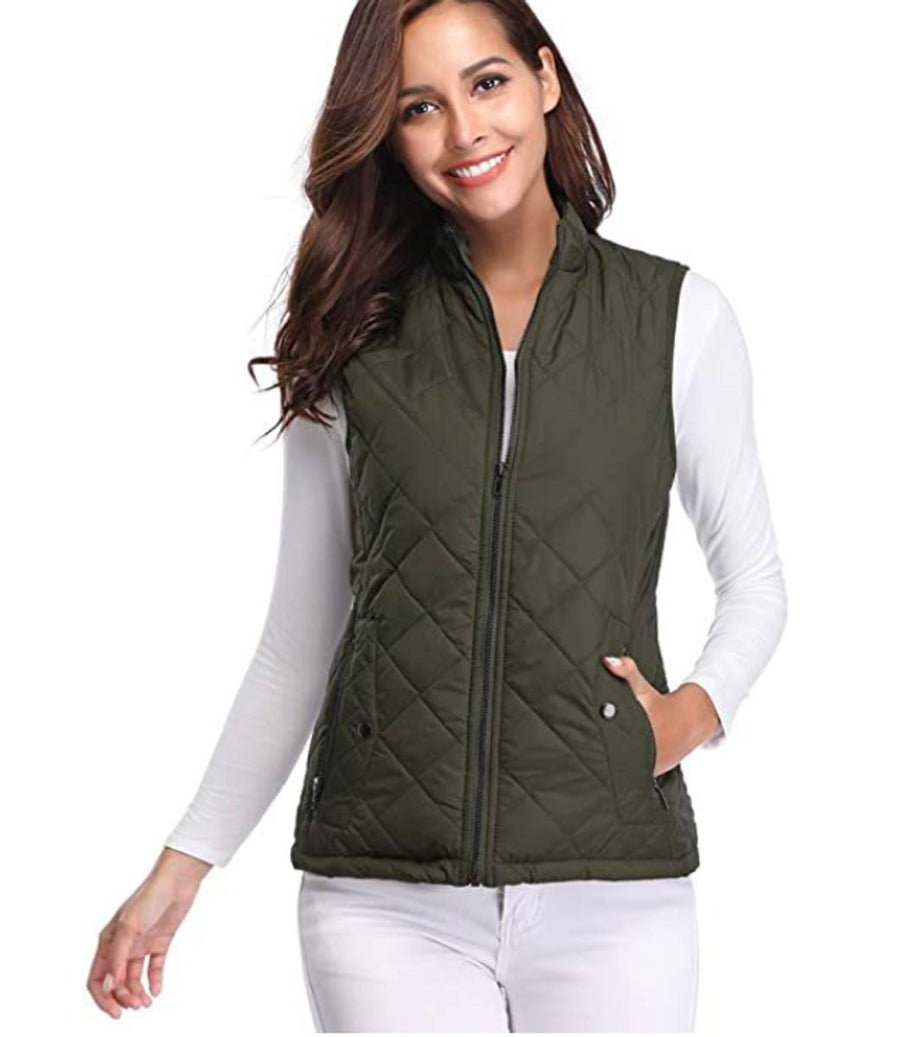 Jocelyn | Women's Puffer Vest – Lightweight Quilted Zip-Up view 8