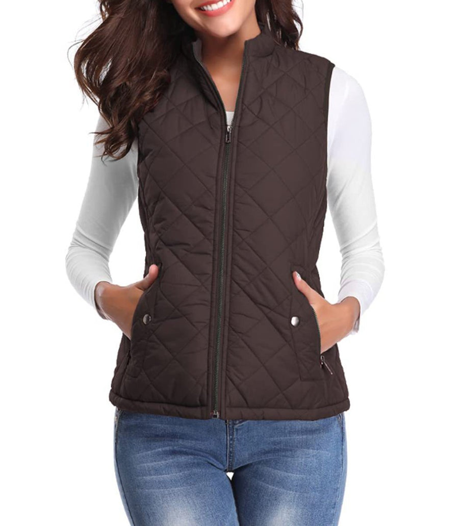 Jocelyn | Women's Puffer Vest – Lightweight Quilted Zip-Up view 9