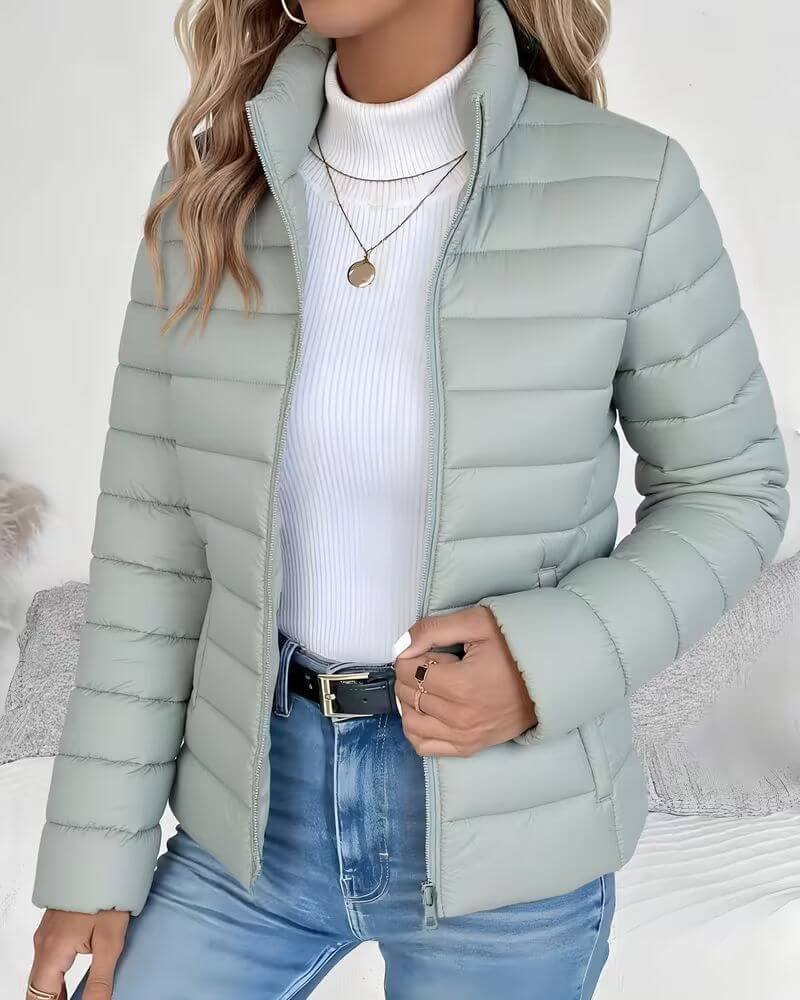 Beatrice | Women's Puffer Jacket – Lightweight Quilted Stand Collar