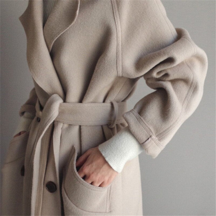 Lavinia | Women's Trench Coat – Long Double-Breasted Wool-Blend view 2