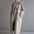 Lavinia | Women's Trench Coat – Long Double-Breasted Wool-Blend