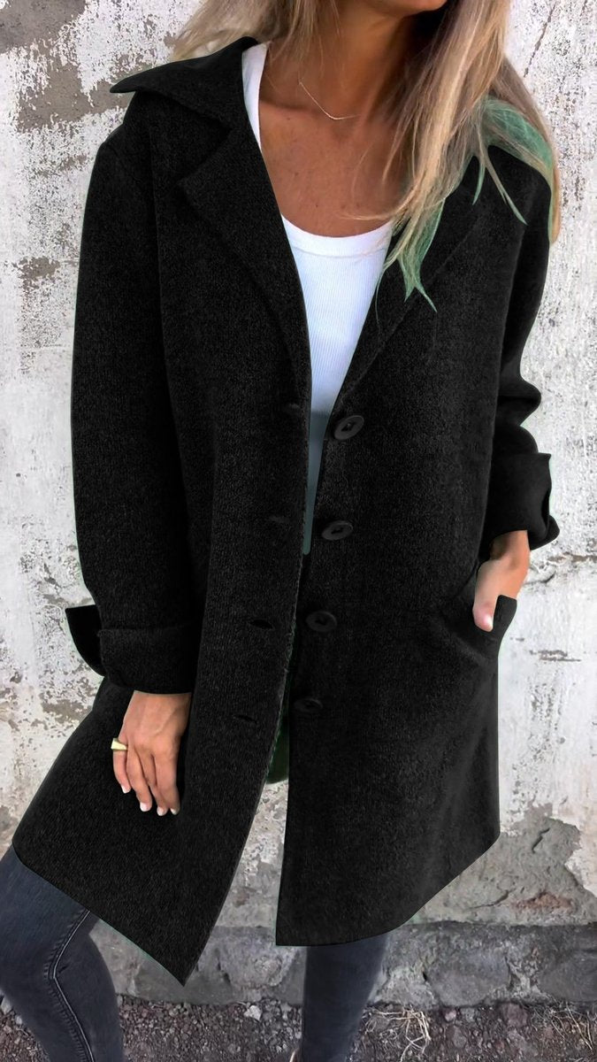 Kitty | Women's Winter Coat – Longline Button-Up Oversized, Plus Size view 10