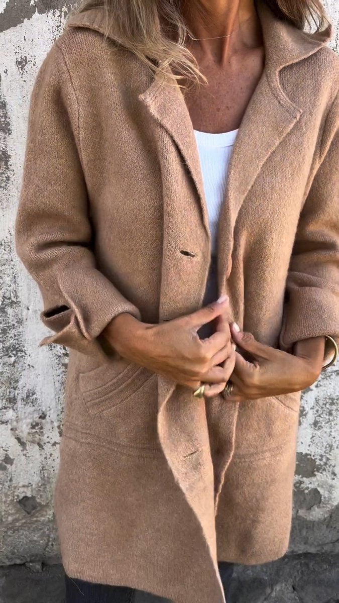 Kitty | Women's Winter Coat – Longline Button-Up Oversized, Plus Size view 12