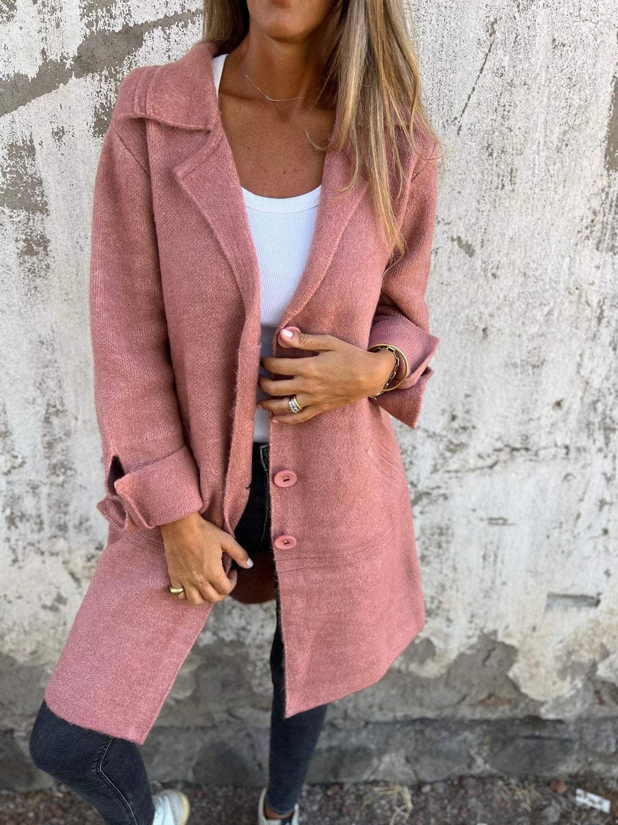 Kitty | Women's Winter Coat – Longline Button-Up Oversized, Plus Size view 3