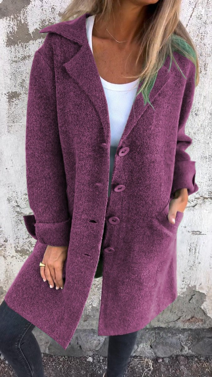 Kitty | Women's Winter Coat – Longline Button-Up Oversized, Plus Size view 6
