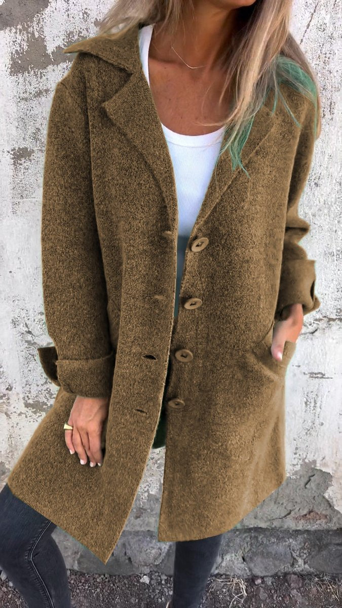Kitty | Women's Winter Coat – Longline Button-Up Oversized, Plus Size view 7
