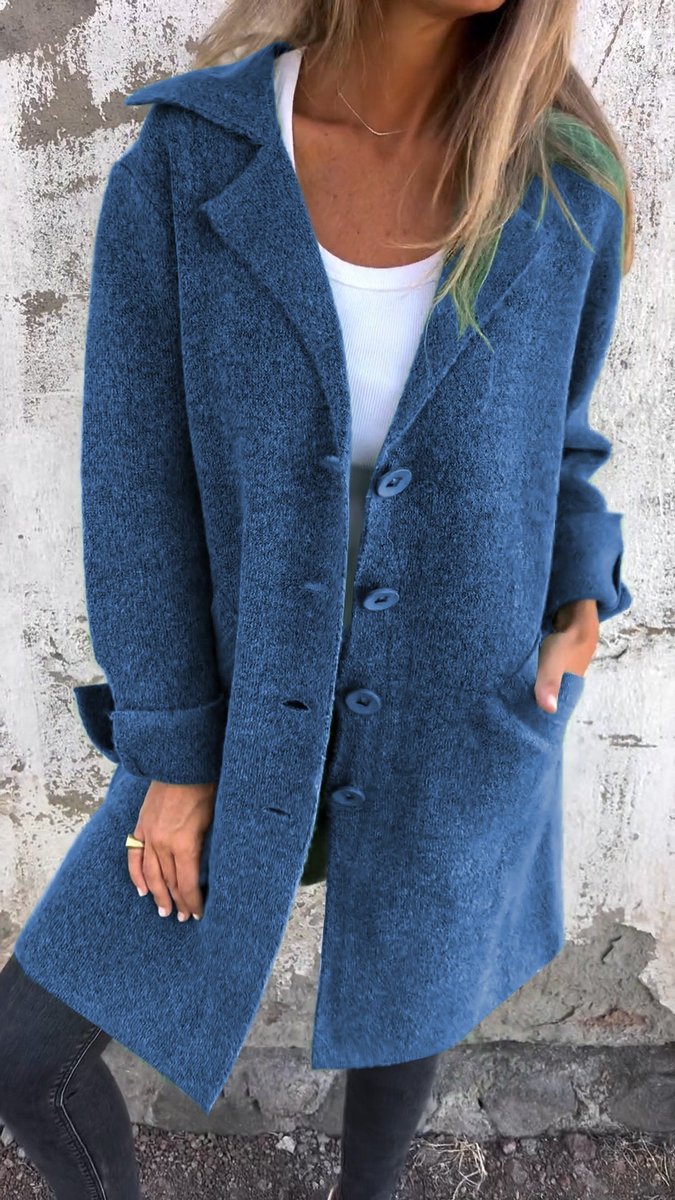 Kitty | Women's Winter Coat – Longline Button-Up Oversized, Plus Size view 8