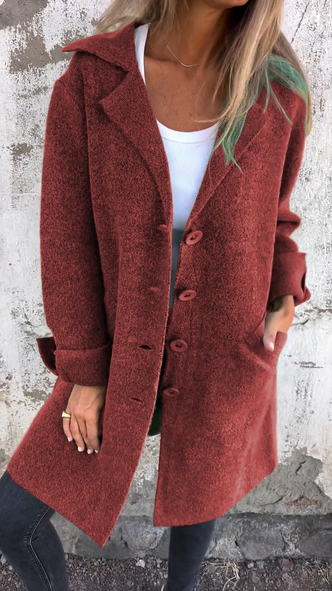Kitty | Women's Winter Coat – Longline Button-Up Oversized, Plus Size view 9