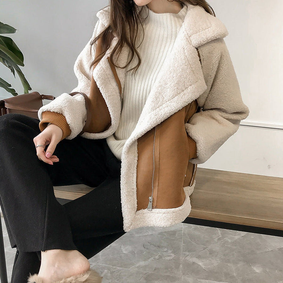 Wilhelmina | Women's Sherpa Jacket – Oversized Fleece Zip-Up view 1