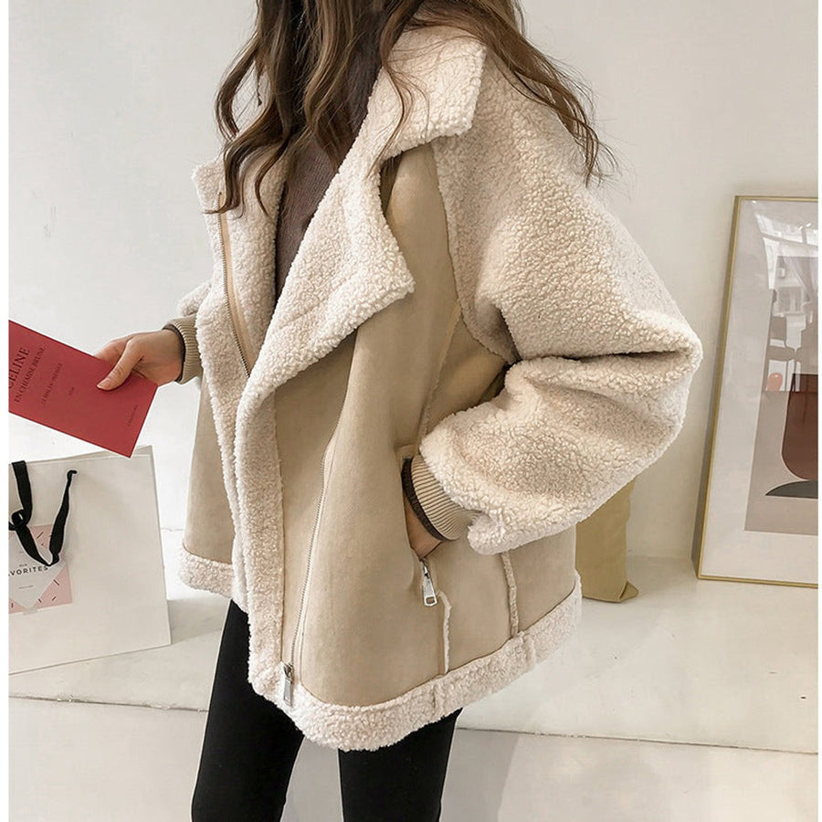 Wilhelmina | Women's Sherpa Jacket – Oversized Fleece Zip-Up view 4
