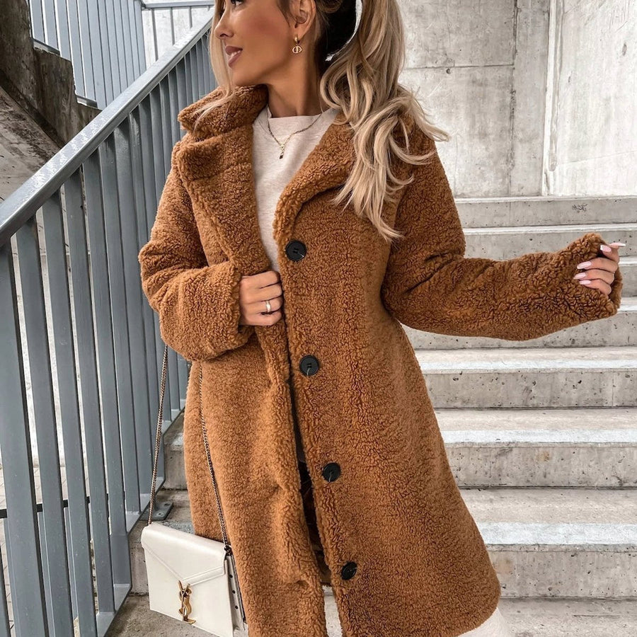Frances | Women's Teddy Coat – Oversized Long Fleece, Plus Size view 2