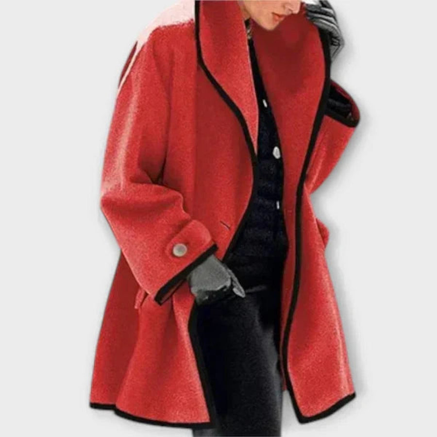 Gwendolyn | Women's Winter Coat – Oversized Wool-Blend Swing Coat view 3