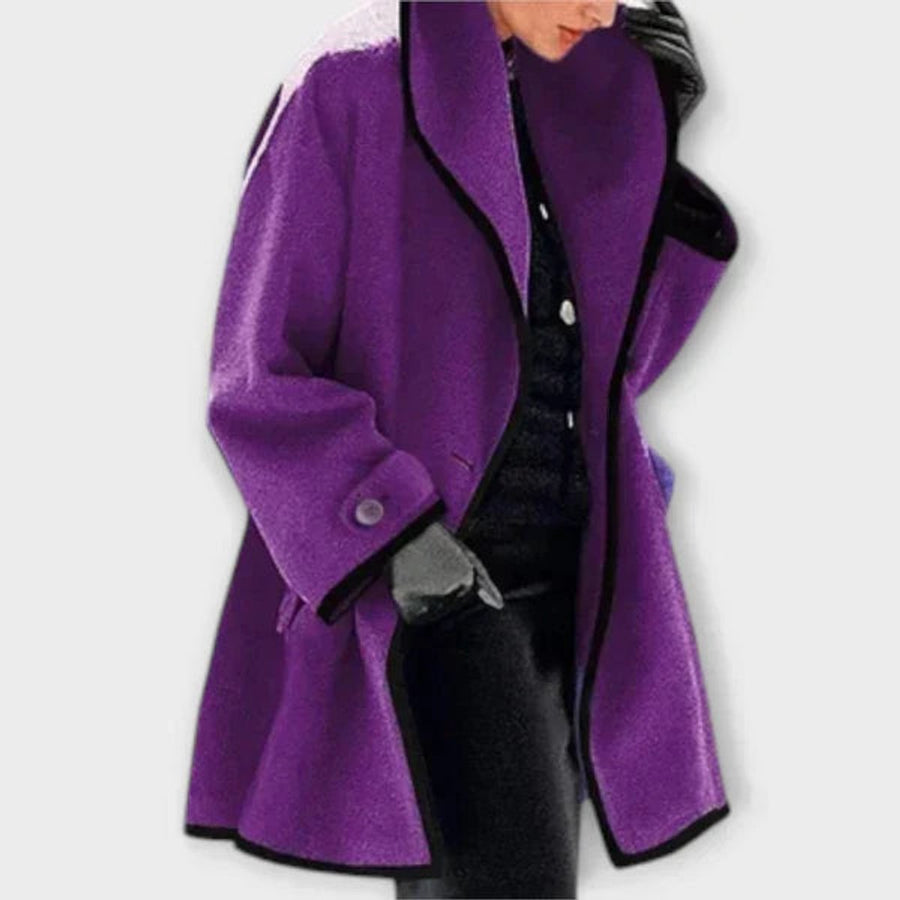 Gwendolyn | Women's Winter Coat – Oversized Wool-Blend Swing Coat view 6