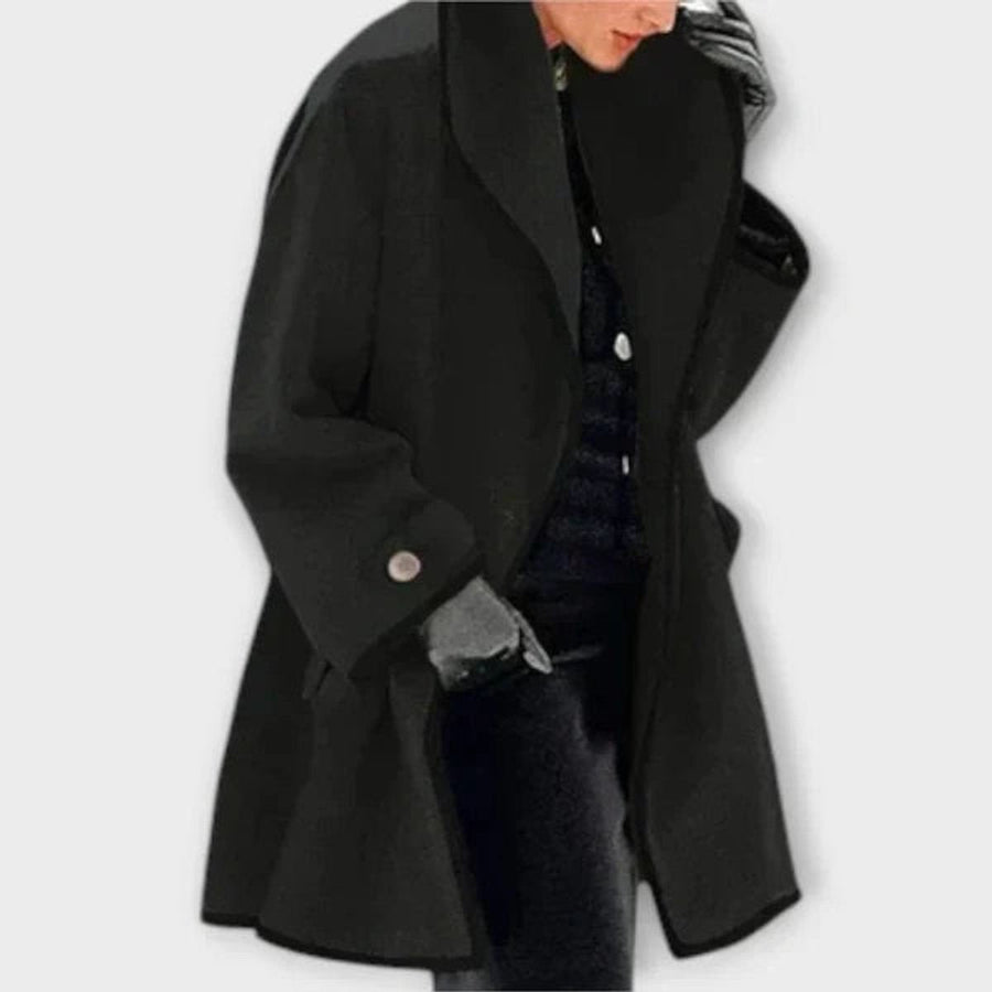Gwendolyn | Women's Winter Coat – Oversized Wool-Blend Swing Coat view 8