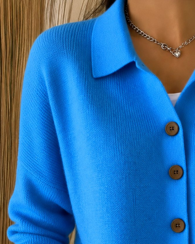 Romilly | Women's Winter Cardigan – Relaxed-Fit Button-Up Collared Knit view 2