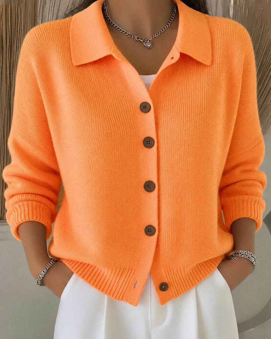 Romilly | Women's Winter Cardigan – Relaxed-Fit Button-Up Collared Knit view 5