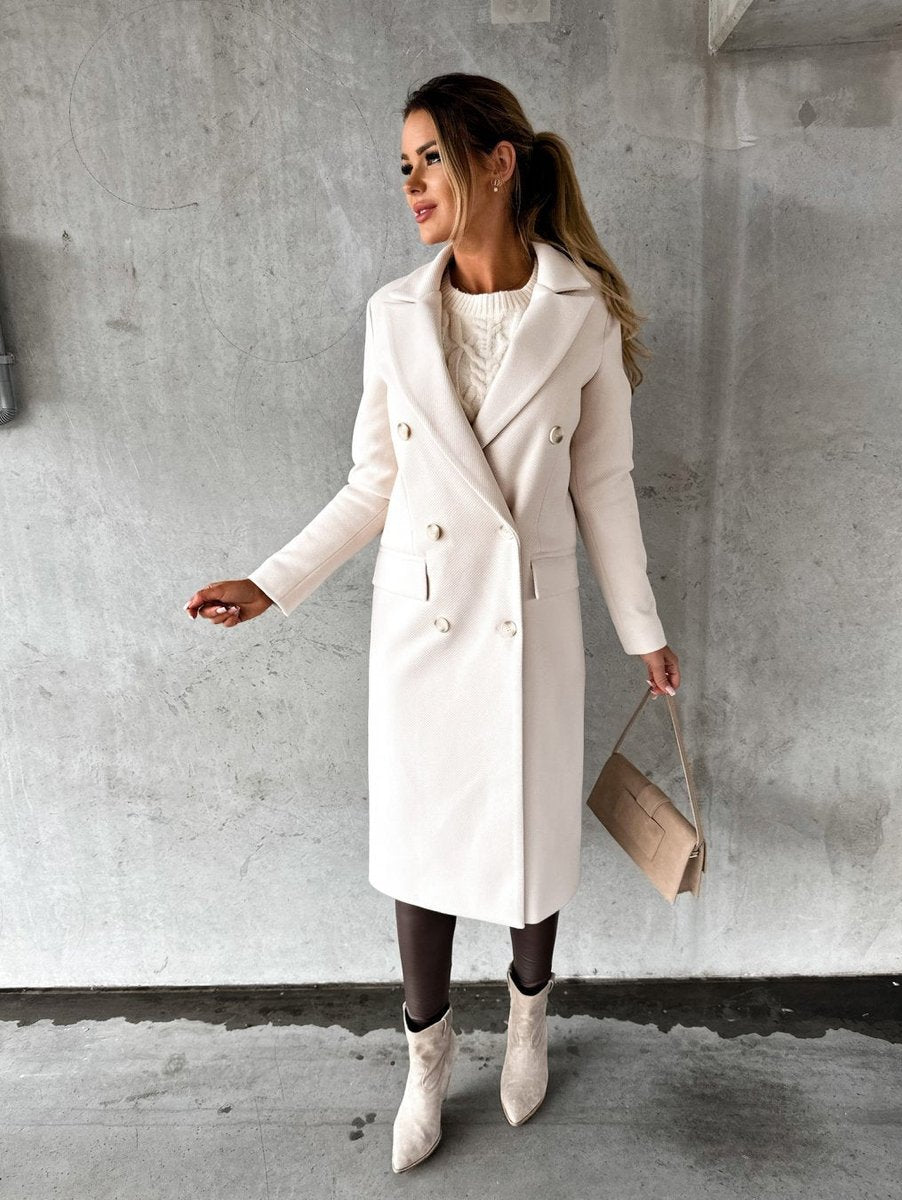 Alice | Women's Winter Coat – Long Double-Breasted Maxi Overcoat