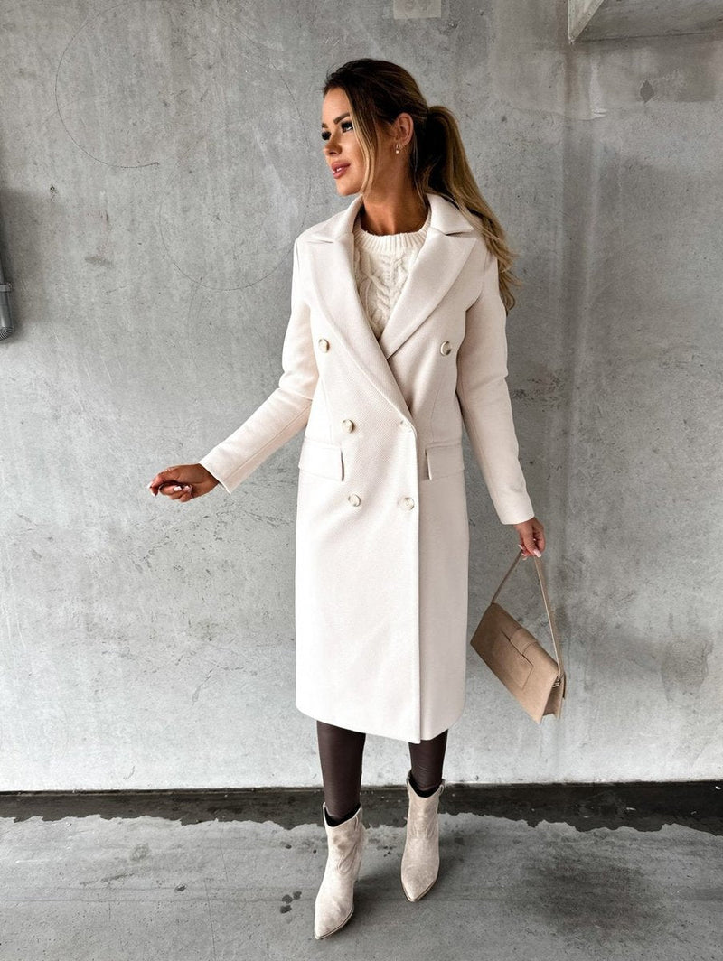 Alice | Women's Winter Coat – Long Double-Breasted Maxi Overcoat