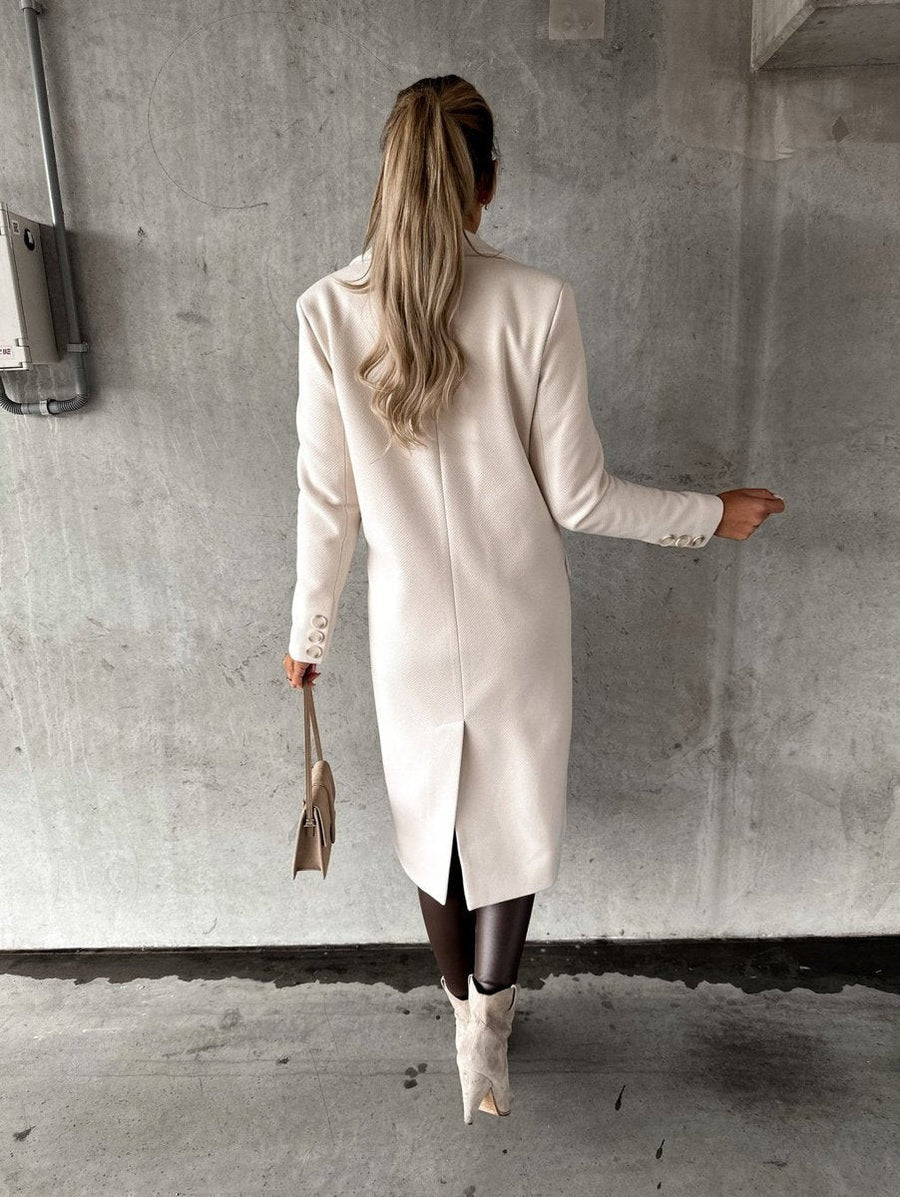 Alice | Women's Winter Coat – Long Double-Breasted Maxi Overcoat view 4