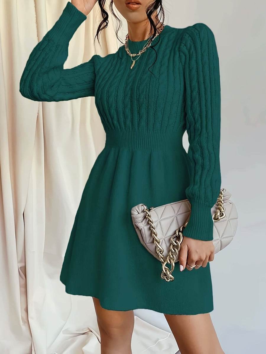 Gwenore | Cable Knit Sweater Dress Mini A-Line view 7