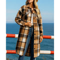 Linnea | Women's Plaid Coat – Longline Checked Winter Coat