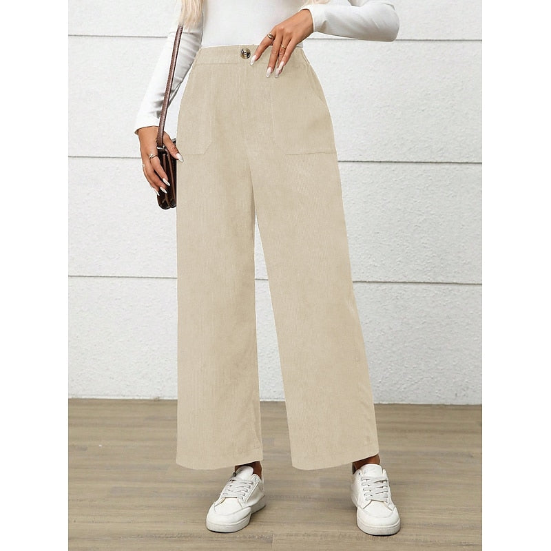 Simone | Women's Wide Leg Pants – High Waisted Relaxed Trousers view 5