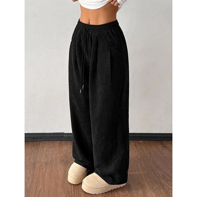 Georgina | Women's Wide Leg Pants – High Waisted Relaxed Palazzo Pants view 11