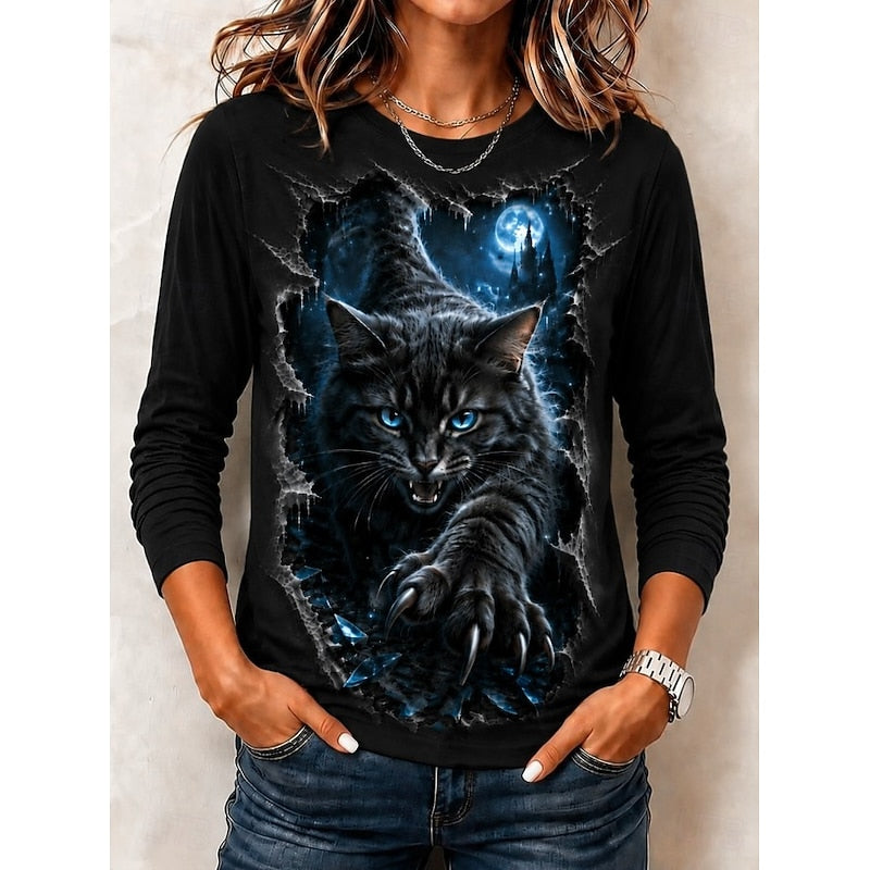 Juliet | Women's Halloween Shirt – Graphic Long Sleeve Fall Top view 1