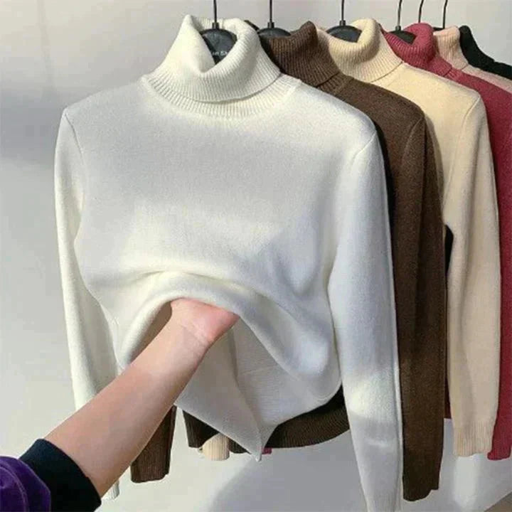 Briony | Women's Winter Sweater – Fleece-Lined Turtleneck view 2