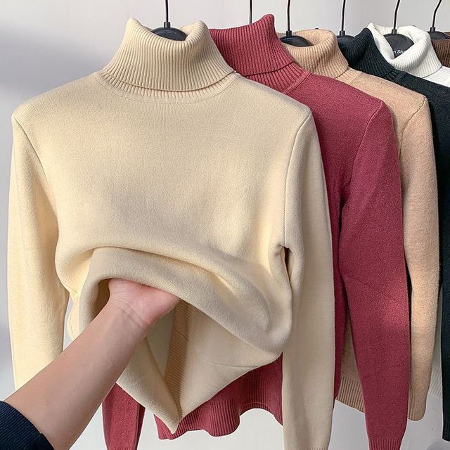 Briony | Women's Winter Sweater – Fleece-Lined Turtleneck view 4