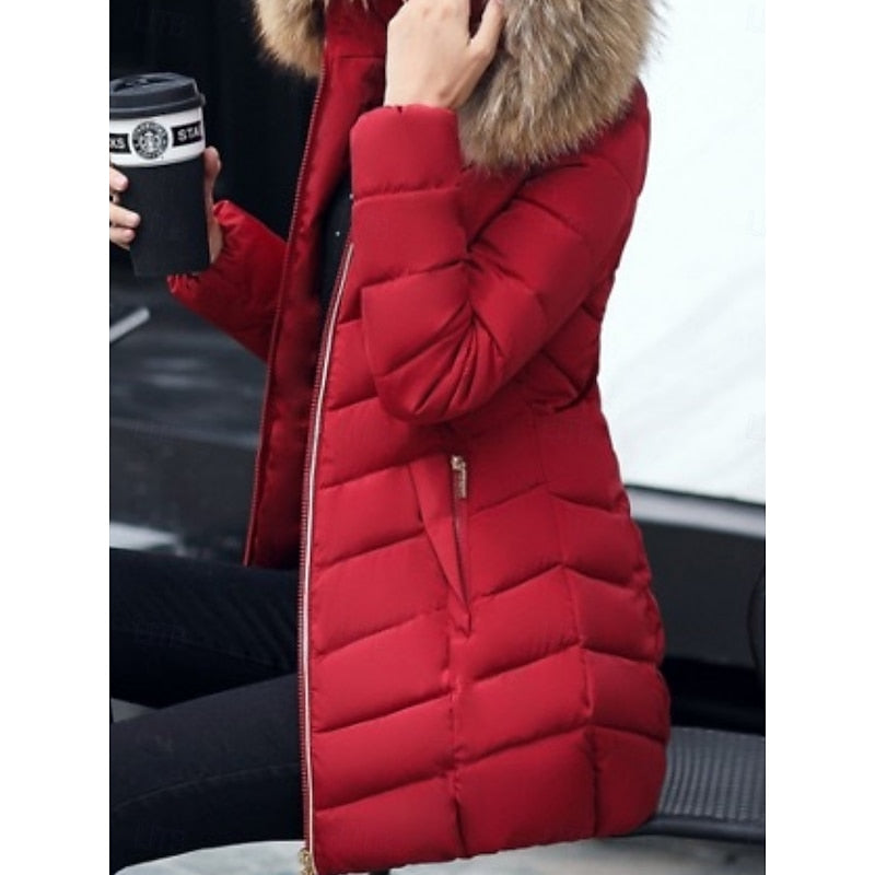 Astra | Women's Winter Parka – Hooded Quilted Puffer Jacket view 6